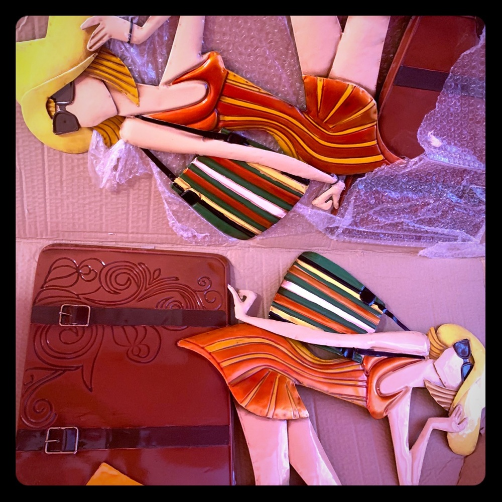 Chic metal wall decoration set of two(2)